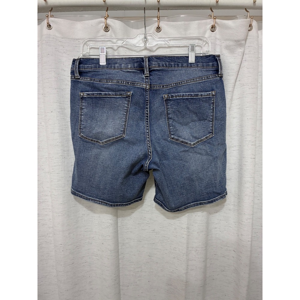 Nine West Gramercy Denim Shorts Womens 8P Petite Medium Wash Blue Stretch Jean - Picture 5 of 8